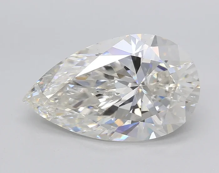 5.54 Carat Pear Shaped, Ideal Cut, G Color, VS1 Clarity, IGI Certified Lab Grown Diamond