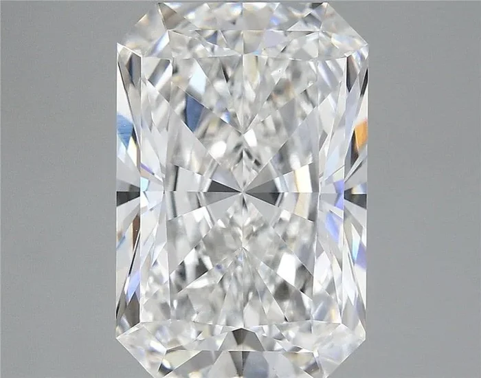 5.56 Carat Radiant Shaped, Ideal Cut, F Color, VVS2 Clarity, IGI Certified Lab Grown Diamond