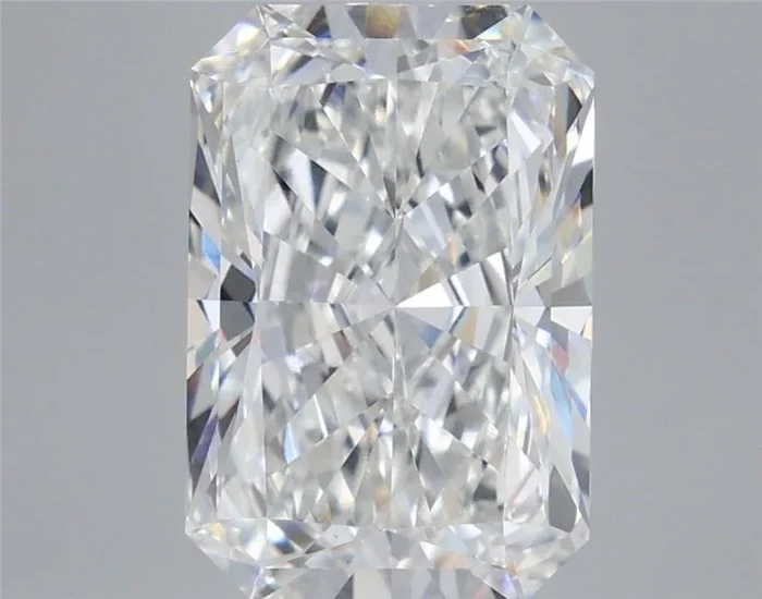 5.59 Carat Radiant Shaped, Ideal Cut, F Color, VS1 Clarity, IGI Certified Lab Grown Diamond