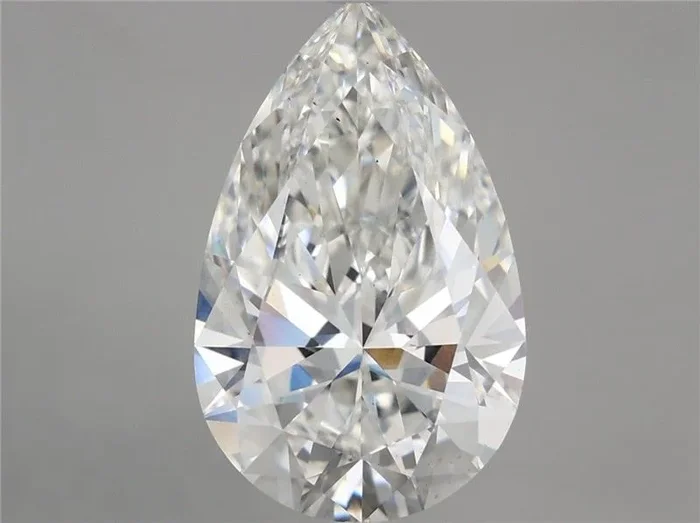 5.69 Carat Pear Shaped, Ideal Cut, F Color, VS2 Clarity, IGI Certified Lab Grown Diamond