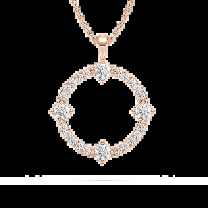 5/8 ctw Round Lab Grown Diamond Open Compass Pendant – 18 Inches