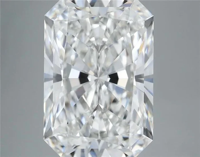 6.58 Carat Radiant Shaped, Ideal Cut, F Color, VVS2 Clarity, IGI Certified Lab Grown Diamond
