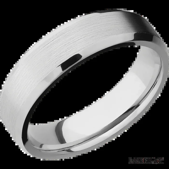 6 mm wide Beveled Platinum band.