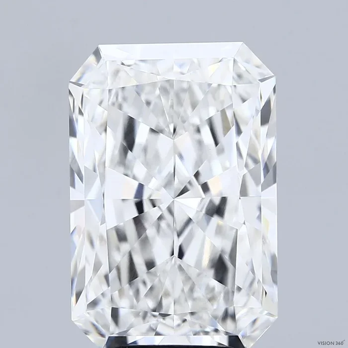 8.55 Carat Radiant Shaped, Ideal Cut, F Color, VVS2 Clarity, IGI Certified Lab Grown Diamond