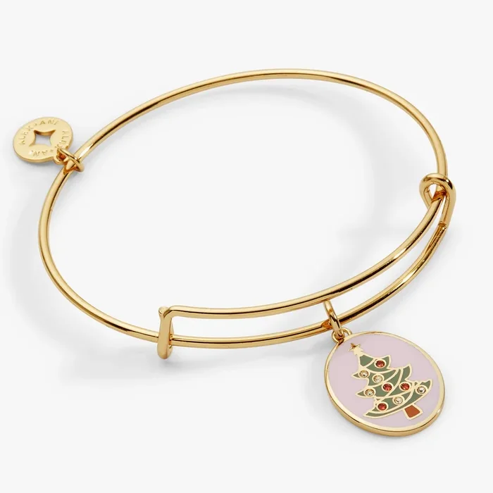 ‘Have A Tree-mendous Christmas’ Charm Bangle
