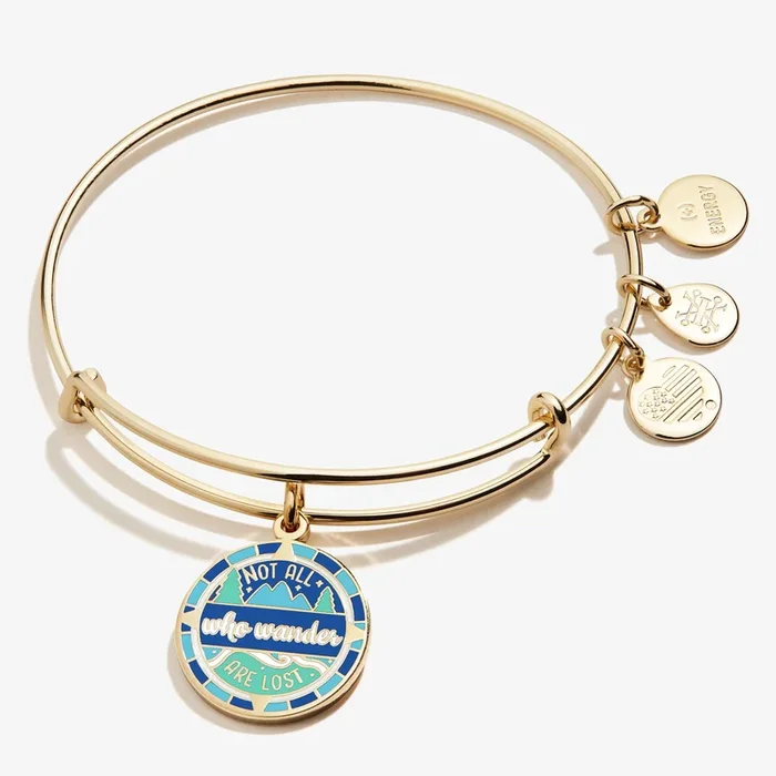 ‘Not All Who Wander Are Lost’ Charm Bangle