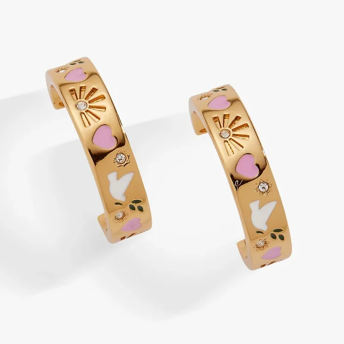 ‘Pray, Wait and Trust’ Hoop Earrings