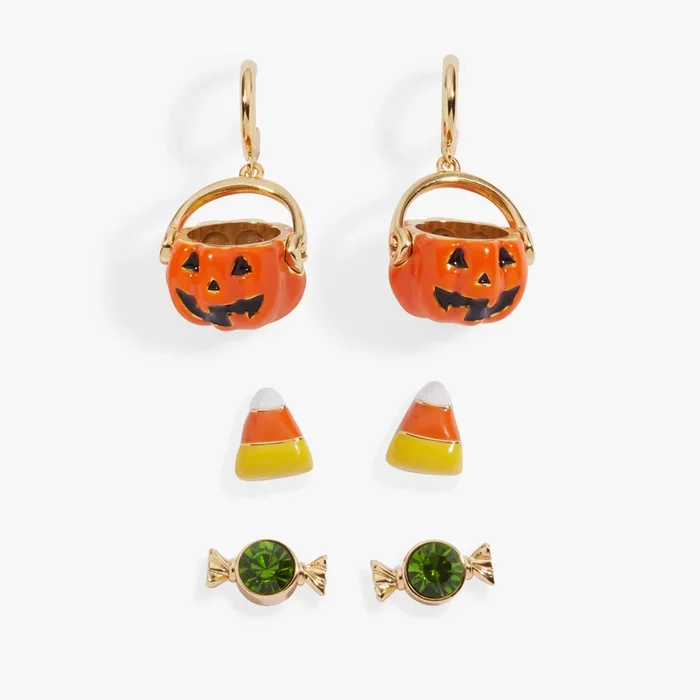 ‘Trick or Treat’ Earring Set of 3