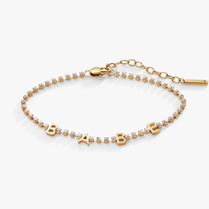 “Babe” Crystal Tennis Bracelet