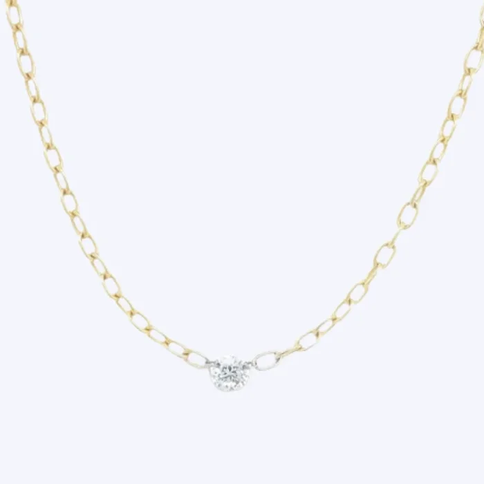 “Floating” Diamond Pendant Necklace