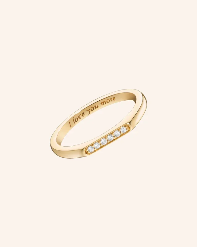 “I Love You More” Diamond Stackable Ring