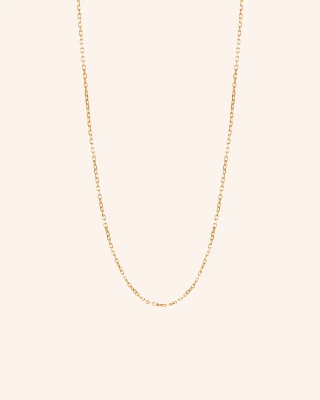 “Jamie” Delicate Diamond Cut Chain- 18K Rose Gold