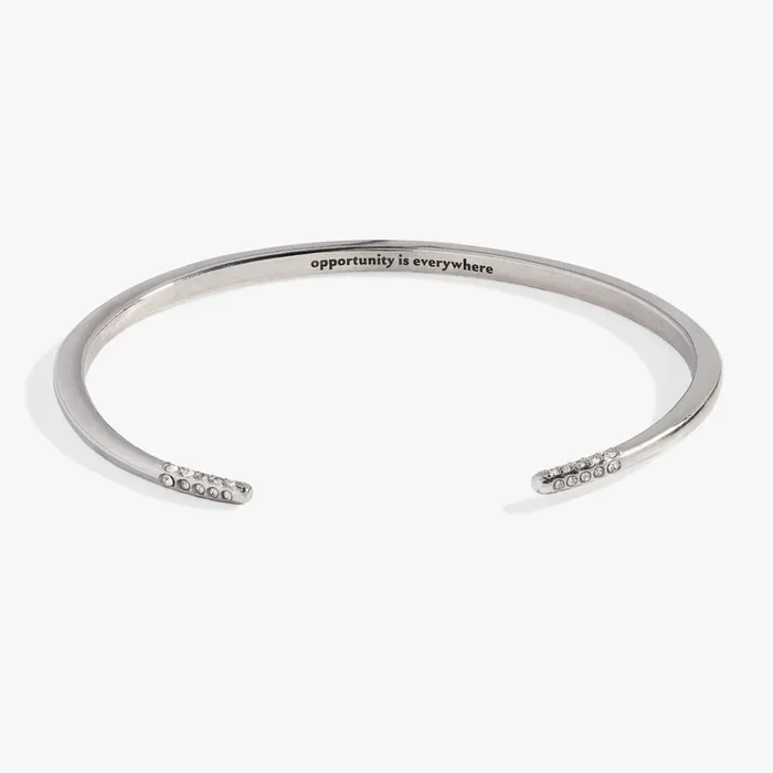 “Opportunity Is Everywhere” Open Tusk Cuff Bracelet