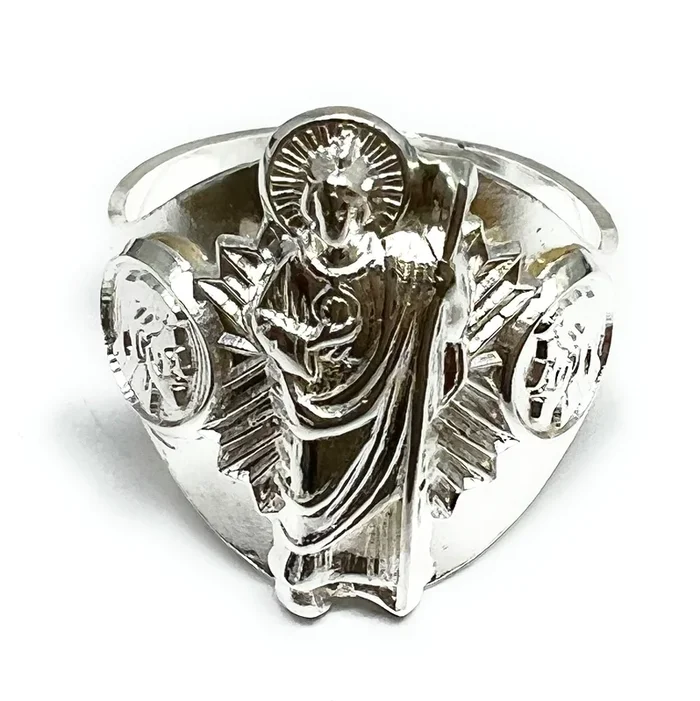 .925 Silver Saan Judas Saaint Jude Ring