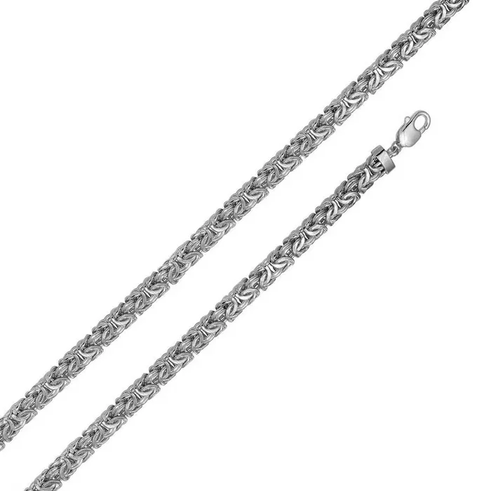 925 Sterling Silver Anti Tarnish Flat Byzantine 8.1mm Chain and Bracelet – CHHW129