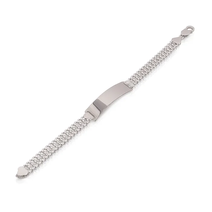 925 Sterling Silver Double Curb 8.8mm ID Bracelet – CDIB00029