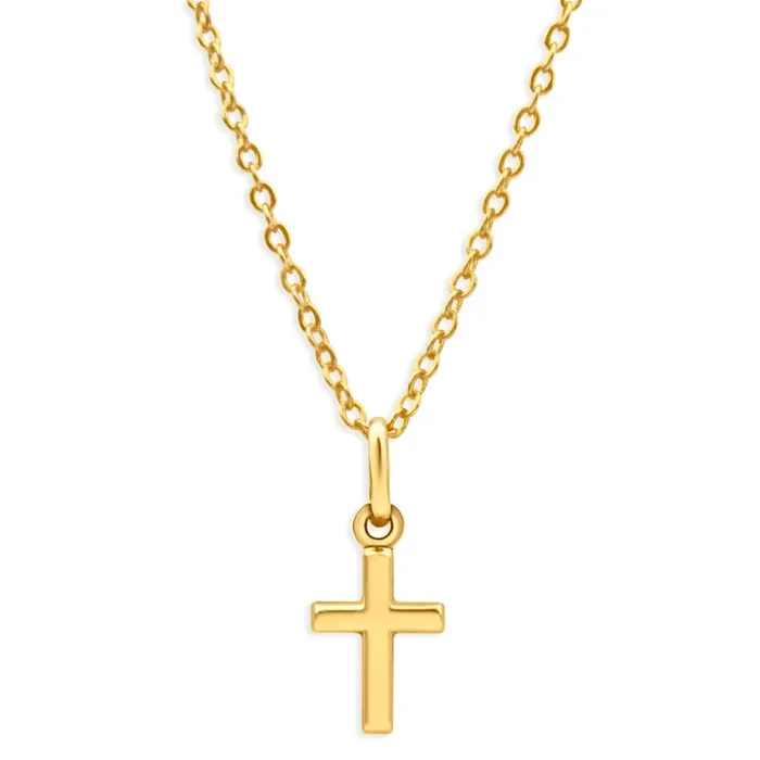 9ct Yellow 14mm Cross Gold Pendant