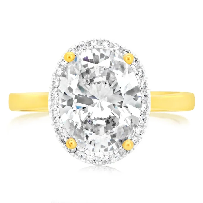9ct Yellow Gold 29Cubic Zirconia Ring