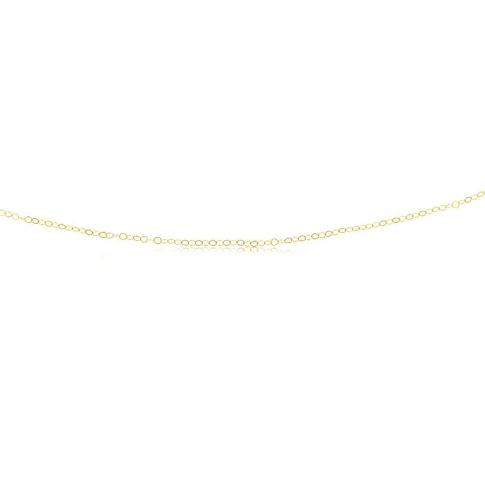 9ct Yellow Gold Fine 40+5cm Chain