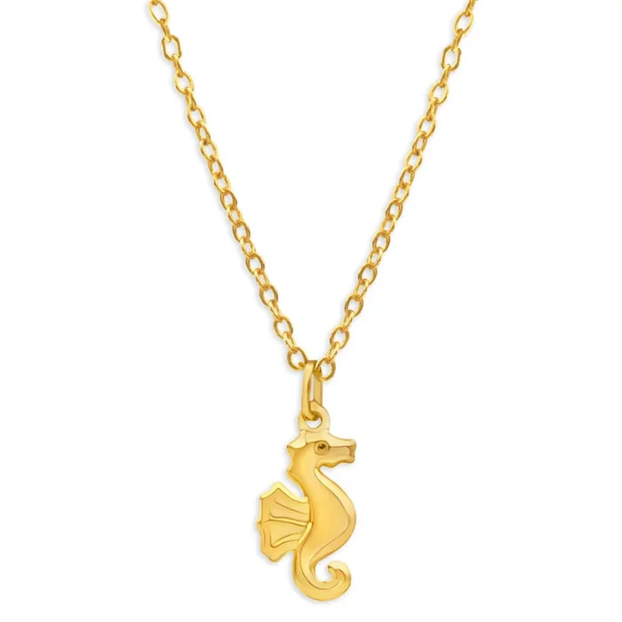 9ct Yellow Gold Seahorse Pendant