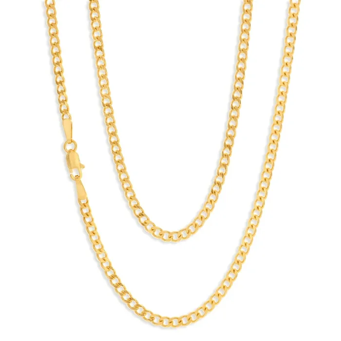 9ct Yellow Solid Gold 40cm 70 Gauge Curb Chain