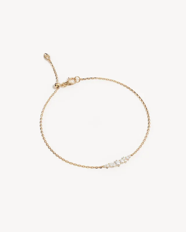 9k Solid Gold Sunkissed Stillness 0.3ct Lab-Grown Diamond Bracelet