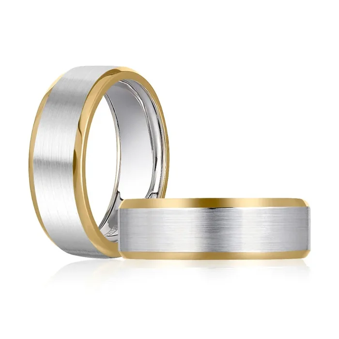 A. Jaffe Men’s 14k 8mm Two-Tone Wedding Band