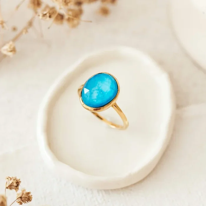 Amalfi Blue Statement Ring – Window to my Soul