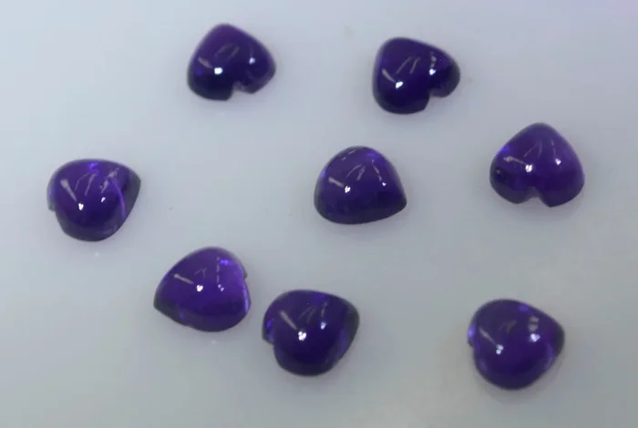 Amethyst 10PC Tiny 4×4 MM Heart Cabochon Purple Pure semi Precious Loose Gemstones