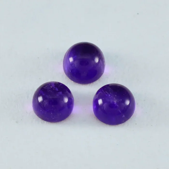Amethyst 10PC Tiny 4×4 MM Round Cabochon Purple Natural semi Precious Semi Precious Gemstone