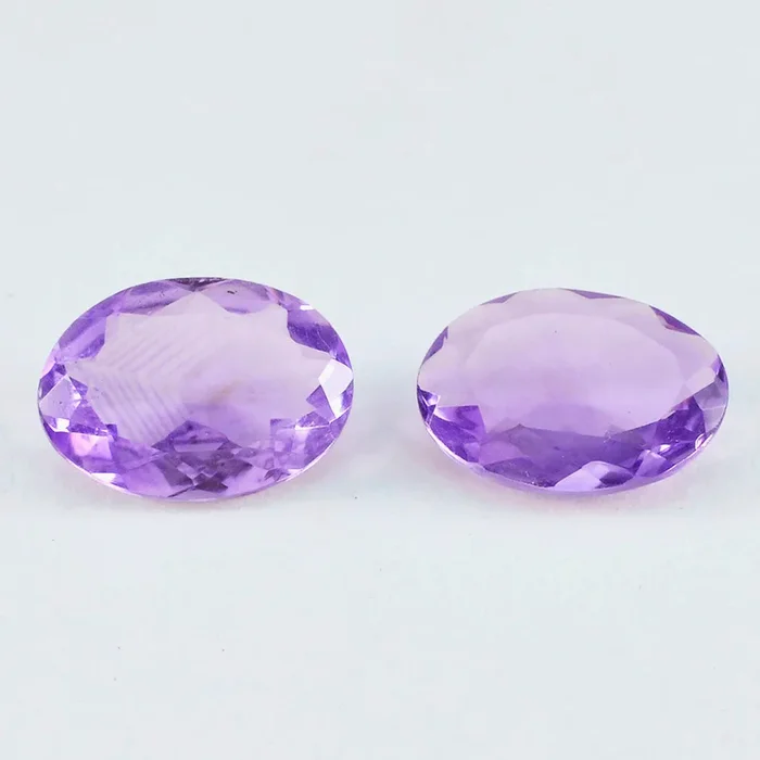 Amethyst 1PC Chunky 12×16 MM Oval Faceted Purple Superior Semi Precious Gems