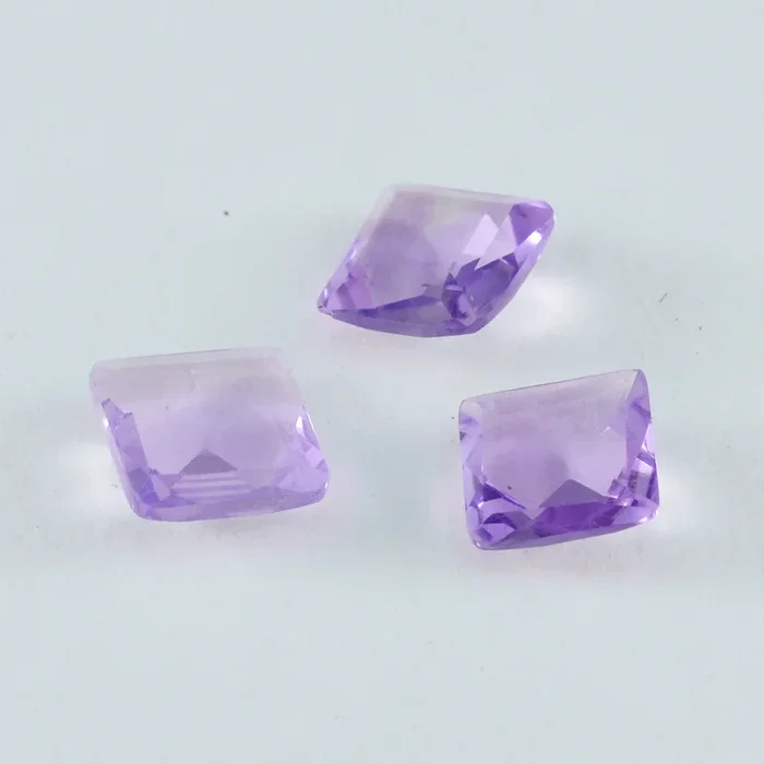 Amethyst 1PC Chunky 15×15 MM Square Faceted Purple Superior Semi Precious Gems