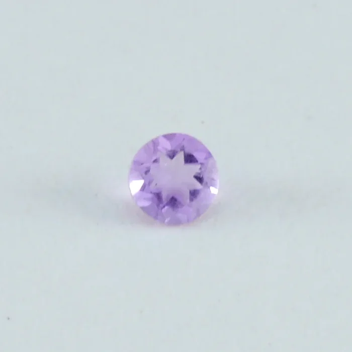 Amethyst 1PC Medium 9×9 MM Round Faceted Purple Lustrous Semi Precious Loose Gemstone