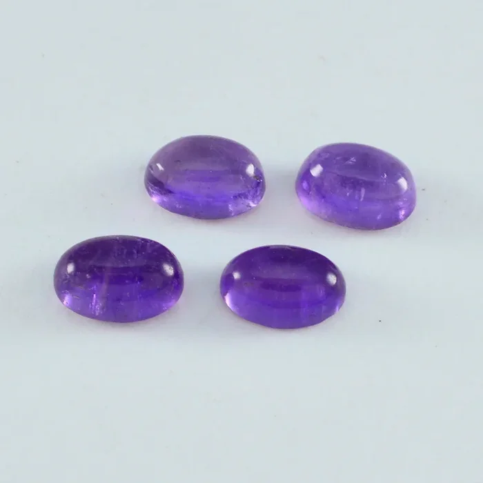 Amethyst 1PC Tiny 5×7 MM Oval Cabochon Purple Fine semi Precious Loose Gemstone