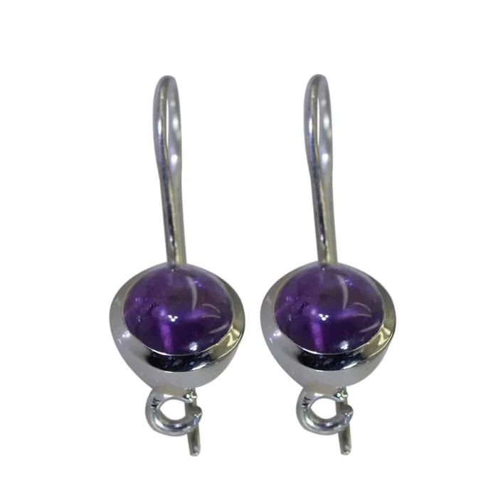 Amethyst Australian Mei multiple Dangle Purple Sterling Silver Earring