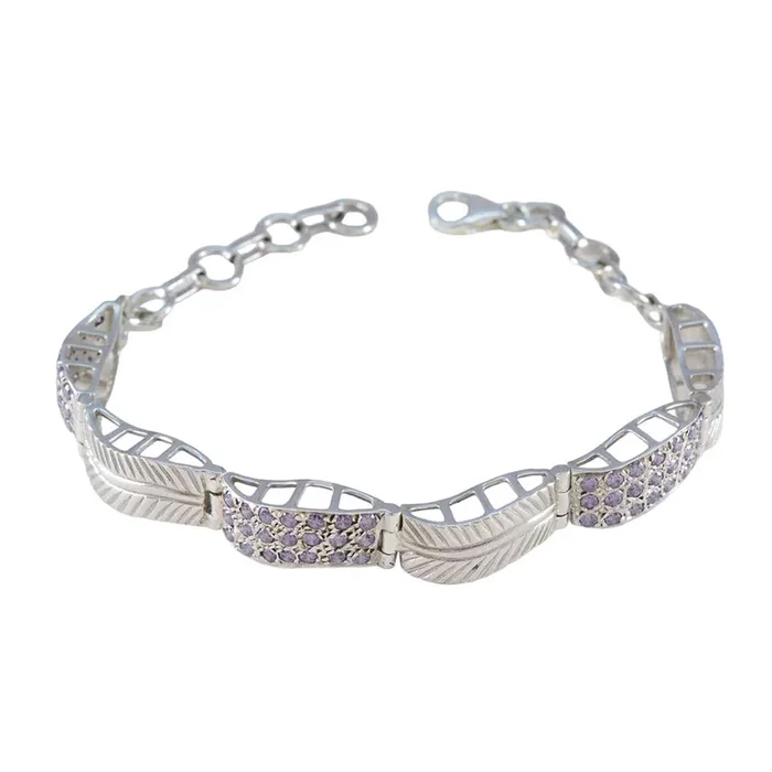 Amethyst Chanoeka Versatile Purple Silver Tennis Bracelet