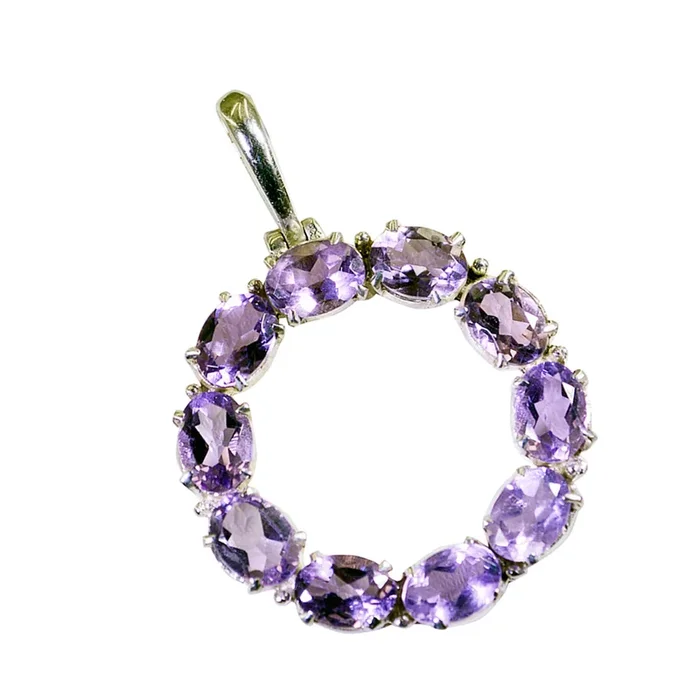 Amethyst Eye-catching Russian Silver deka Lorena Glamorous Purple Pendant Jewelry