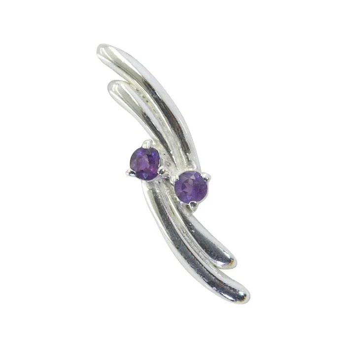 Amethyst Featherlight Mexican 92.5 Silver Toi et Moi Ella Glamorous Purple Pendant Jewellery