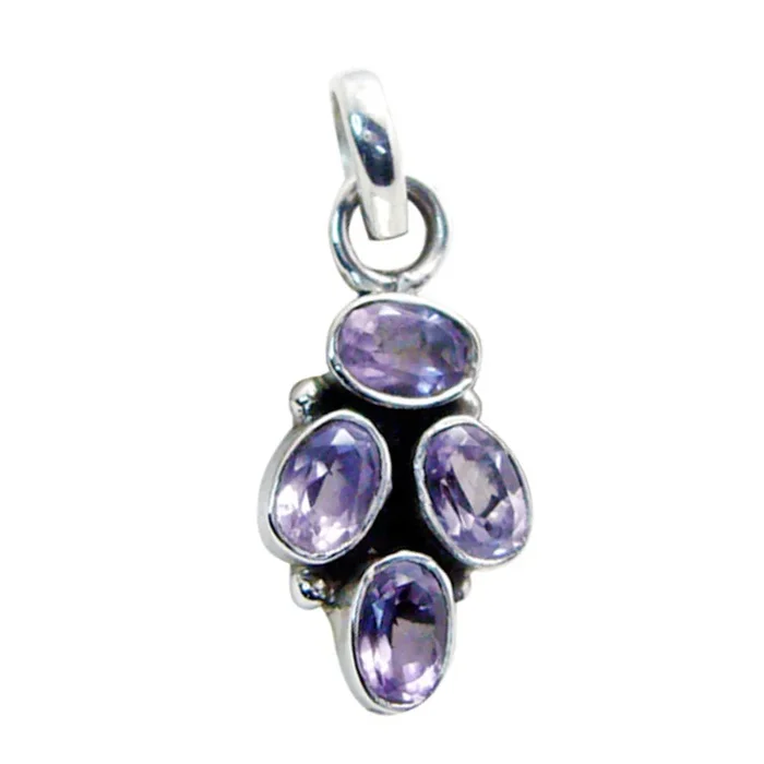 Amethyst Featherlight Russian Silver quarter Agustina Feminine Purple Pendant Jewelry