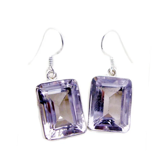Amethyst Italian Ava multiple Dangle Purple 92.5 Silver Earring