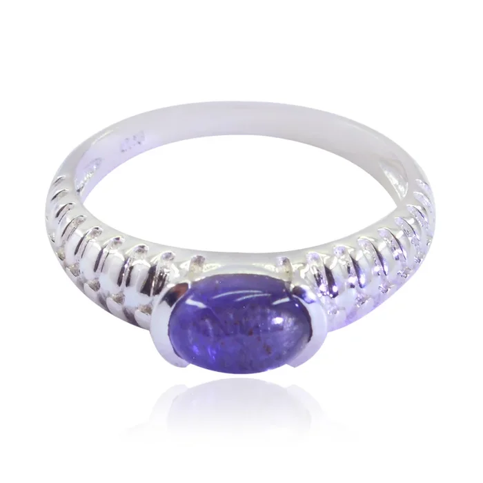 Amethyst Solitaire Korean 92.5 Silver Purple Gemstones Whisper-thin Trendy Ring Jewellery