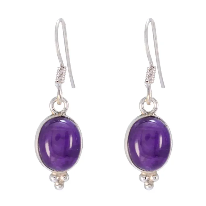 Amethyst Spanish Sofía multiple Dangle Purple 925 Sterling Silver Earring