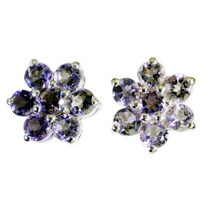 Amethyst Turkish Julieta multiple Stud Purple 925 Silver Earring