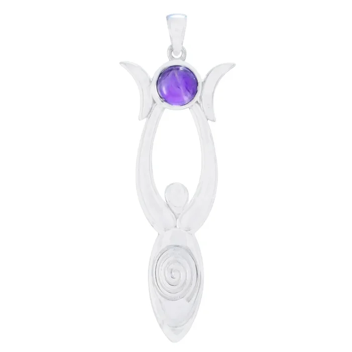 Amethyst Whisper-thin German Sterling Silver Solitaire Claire Bubble Purple Pendant Jewellery