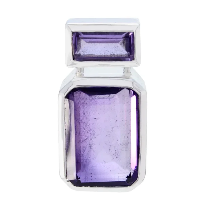 Amethyst Whisper-thin Latin American Sterling Silver Toi et Moi Zoe Armor Purple Pendant Jewellery
