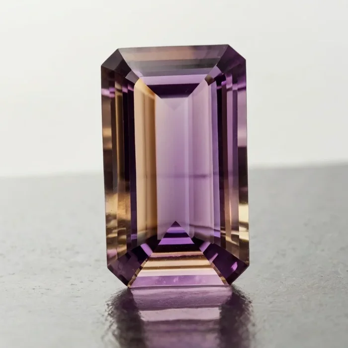Ametrine 1PC Large 8×16 MM Baguette Faceted Multicolor Sparkling Semi Precious Gems