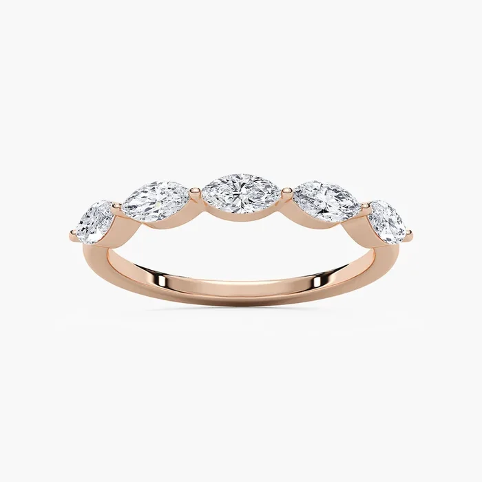 Amir 3/4 ctw Marquise Lab Grown Diamond Shared Prong Wedding Band