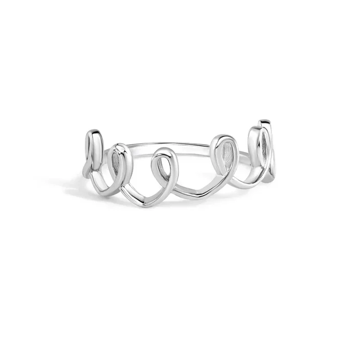 Anillo de plata de ley 925 con diseño de corona y baño de rodio sin níquel – GMR00367
