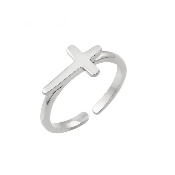 Anillo Mini Dedo Cruzado Plata 925 Rodiada – BGR00839