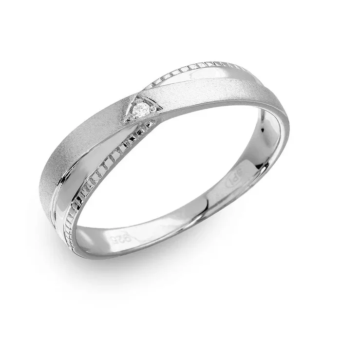 Anillo trío triangular para hombre en plata 925 chapada en rodio con acabado mate – GMR00181